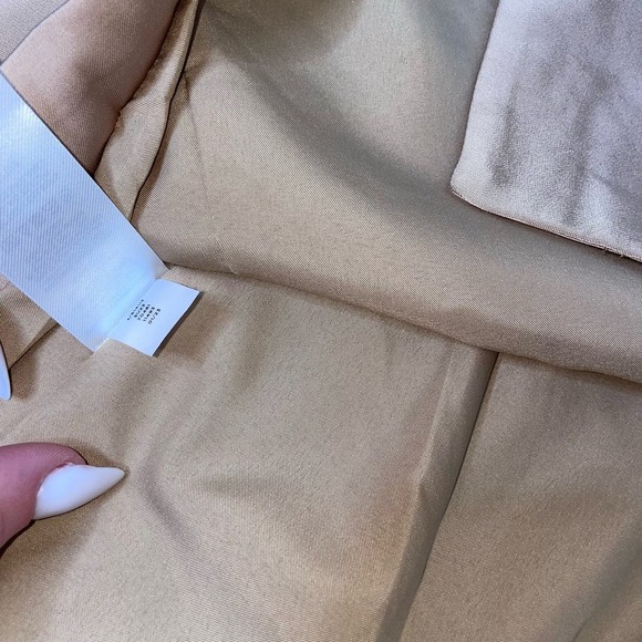 Ann Taylor blazer jacket NEW SZ 8 golden tan sheen double button Career business - Picture 11 of 11